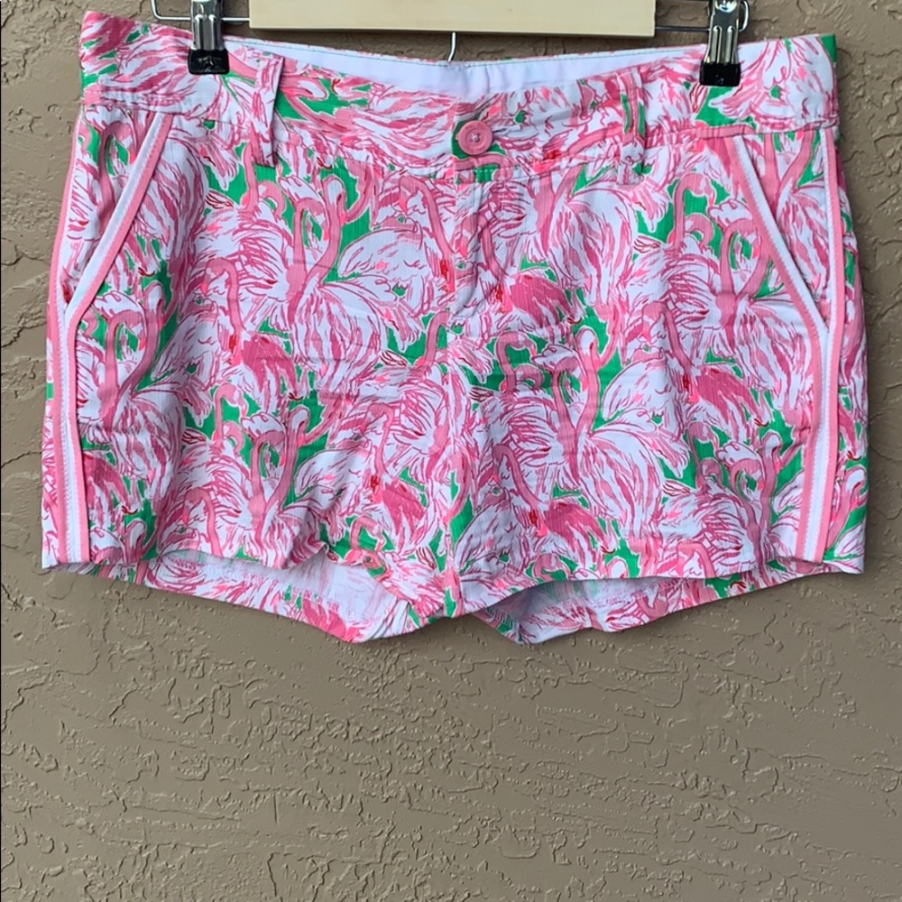 Lilly Pulitzer flamingo shorts